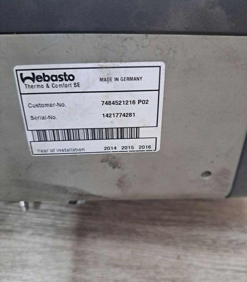 Webasto Renault GAMA RANGE T - Apsilde/ Ventilācija - Kravas automašīna: foto 2 Webasto Renault GAMA RANGE T - Apsilde/ Ventilācija - Kravas automašīna: foto 2