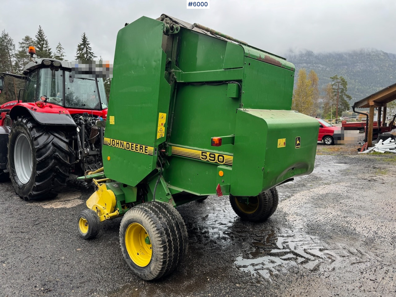 2000 John Deere 590 Round Baler. - Siena sagatavošanas tehnika: foto 3 2000 John Deere 590 Round Baler. - Siena sagatavošanas tehnika: foto 3