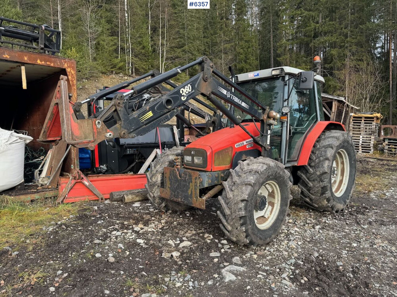 2000 Massey Ferguson 4255 m/ frontlaster - Traktors: foto 4 2000 Massey Ferguson 4255 m/ frontlaster - Traktors: foto 4