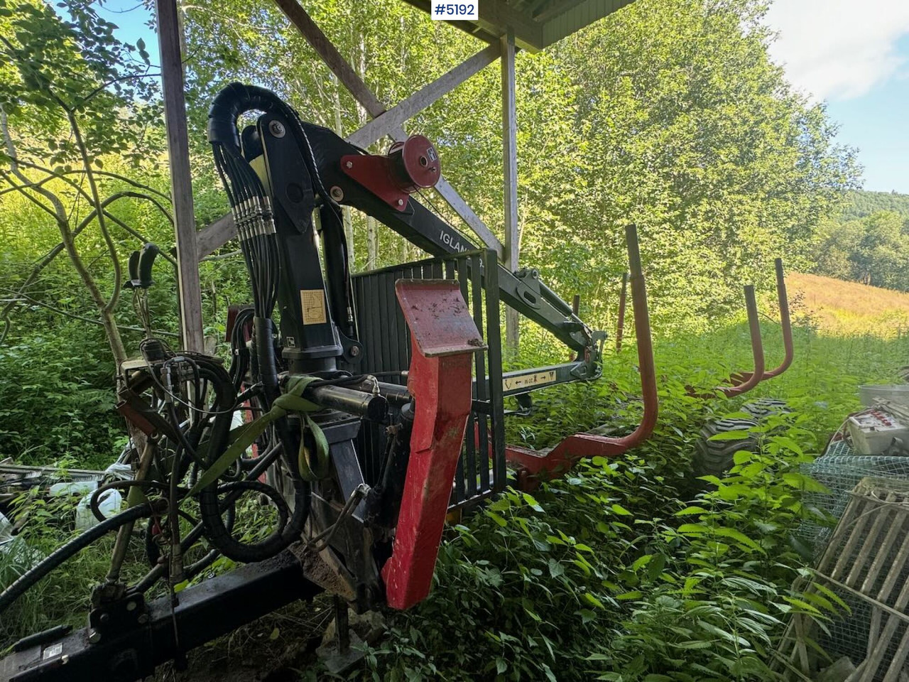 Kokvedēja piekabe 2017 Igland 450 Swingtrac timber trailer with crane and winch: foto 1