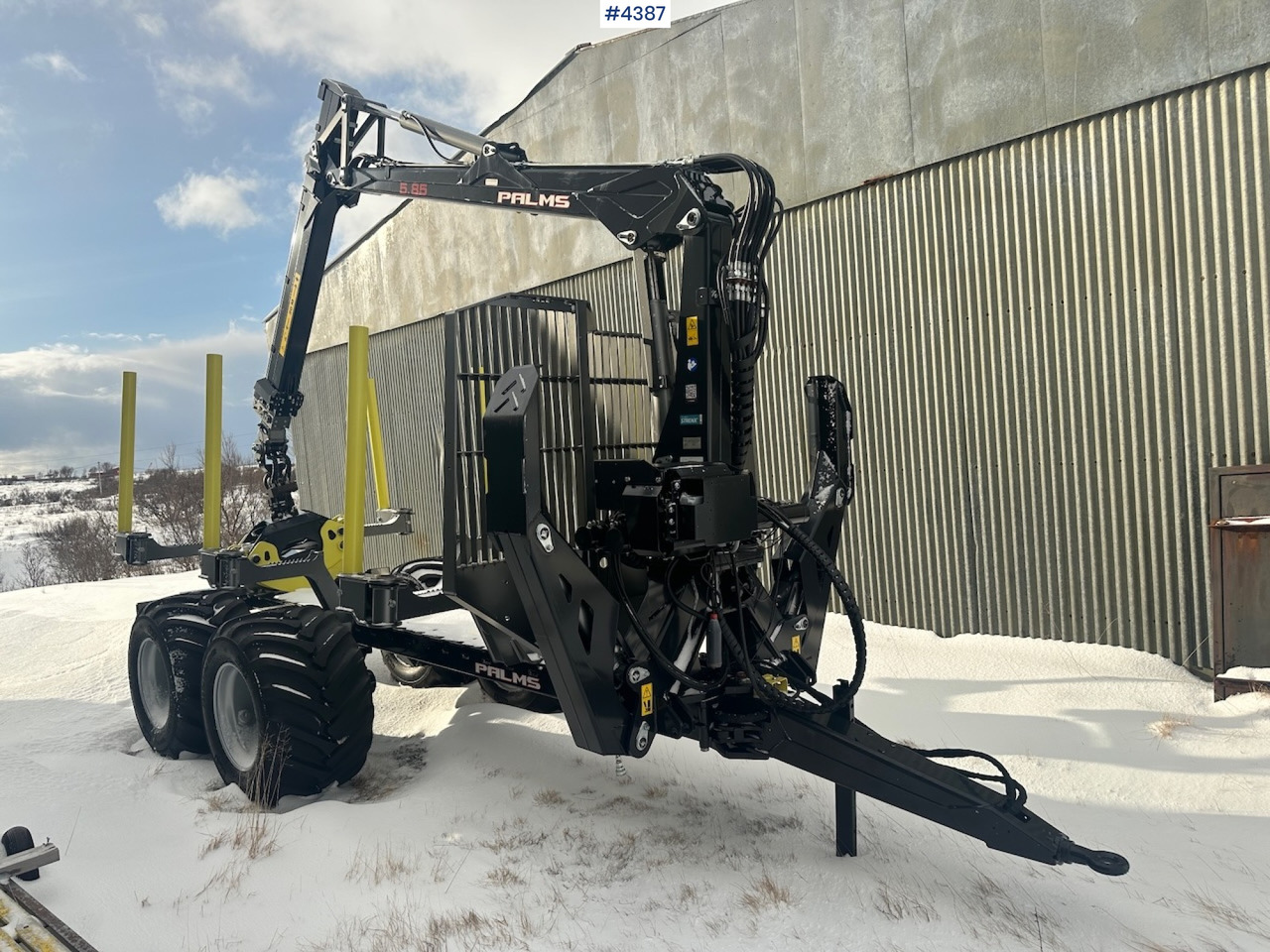 2023 Palms u12 timber trailer w/ Palms 5,85 krane. Never used. - Kokvedēja piekabe: foto 2 2023 Palms u12 timber trailer w/ Palms 5,85 krane. Never used. - Kokvedēja piekabe: foto 2