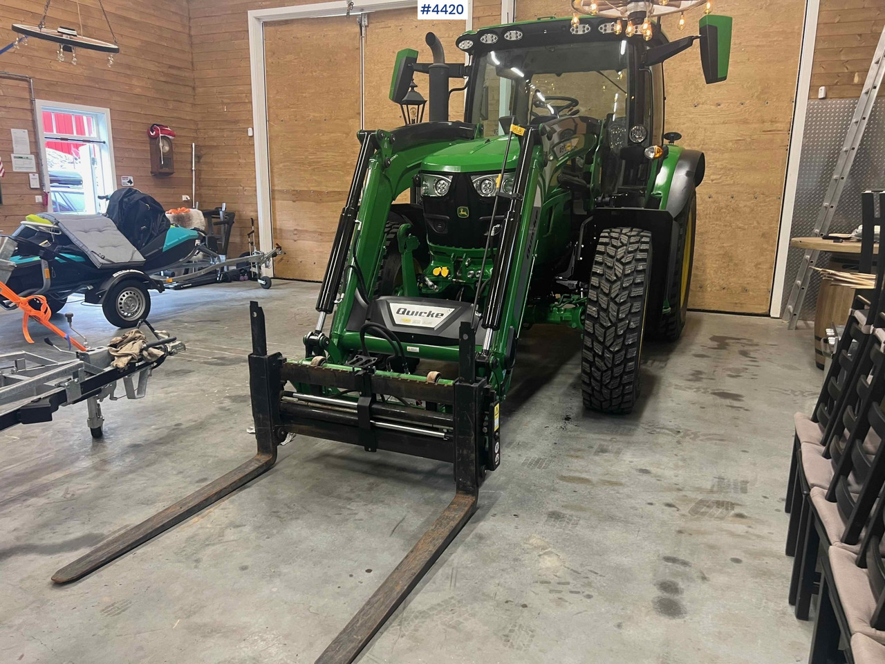 Traktors 2024 John Deere 6150R w/ Quicke Front Loader & Bucket: foto 8