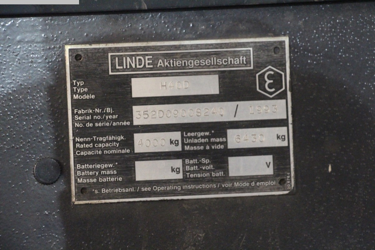 LINDE H40D - Dīzeļiekrāvējs: foto 4 LINDE H40D - Dīzeļiekrāvējs: foto 4