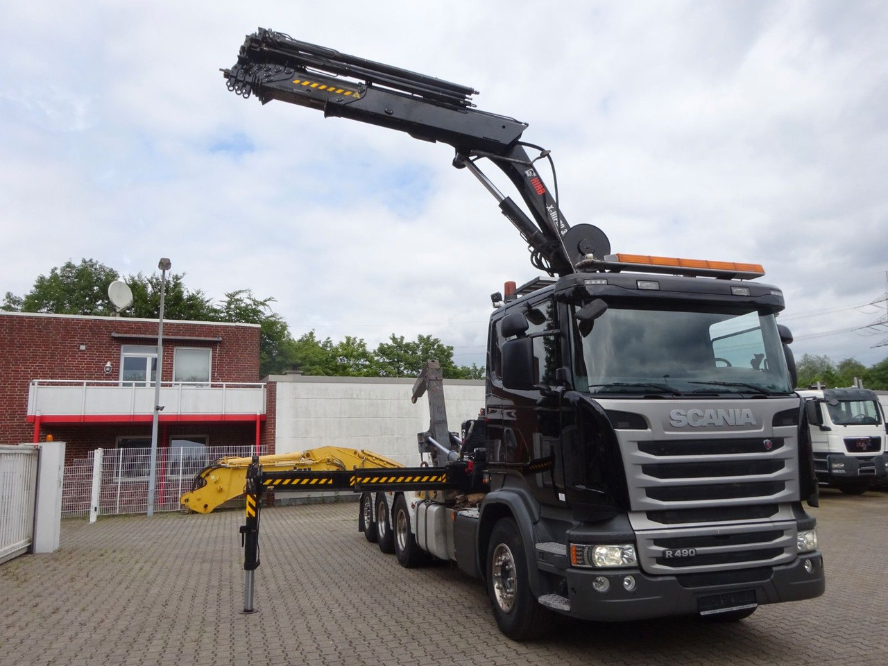 Kravas auto ar manipulatoru, Pacēlājs ar āķi Scania R490 Abroller + HIAB 302E-6 Bj.2021 !Kran TRIDEM Scania R490 Abroller + HIAB 302E-6 Bj.2021 !Kran TRIDEM: foto 8