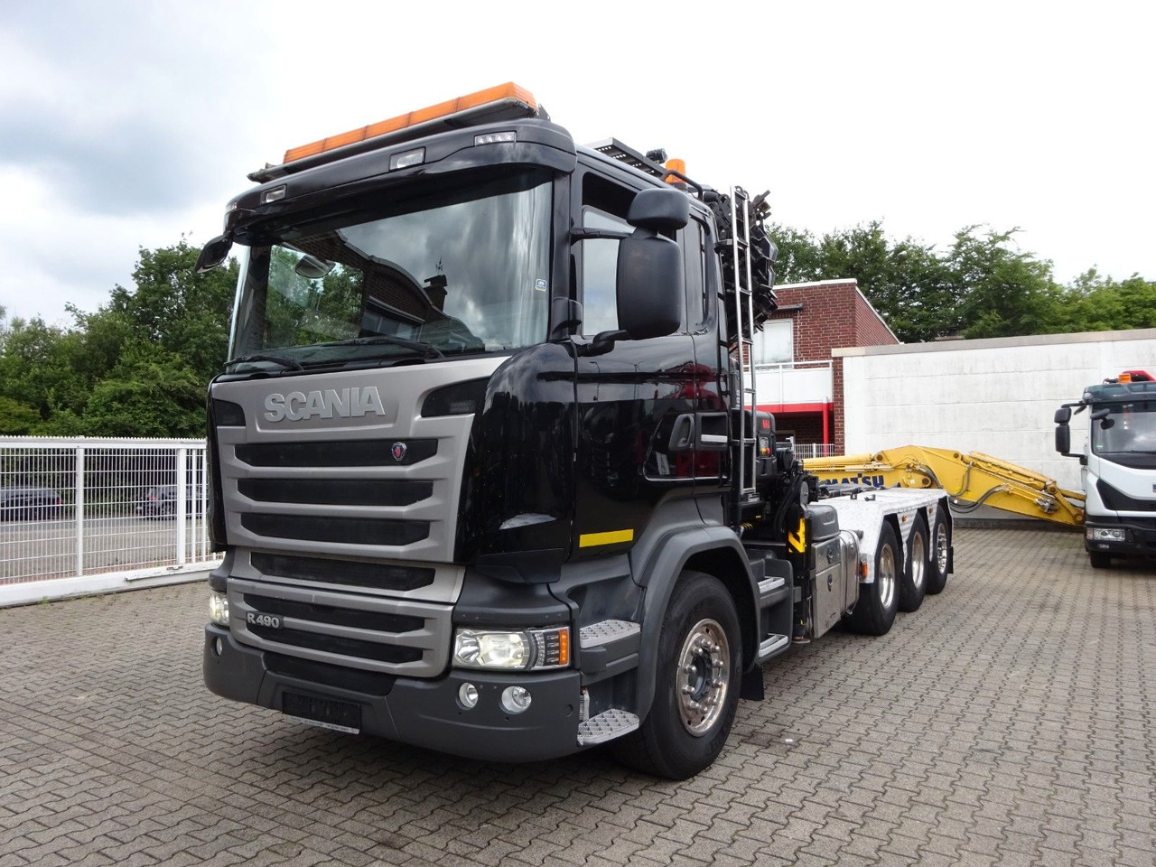 Kravas auto ar manipulatoru, Pacēlājs ar āķi Scania R490 Abroller + HIAB 302E-6 Bj.2021 !Kran TRIDEM Scania R490 Abroller + HIAB 302E-6 Bj.2021 !Kran TRIDEM: foto 9