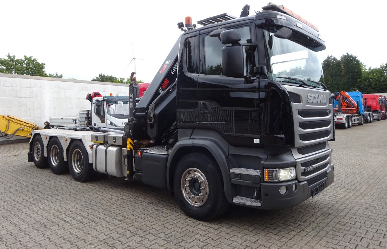 Kravas auto ar manipulatoru, Pacēlājs ar āķi Scania R490 Abroller + HIAB 302E-6 Bj.2021 !Kran TRIDEM Scania R490 Abroller + HIAB 302E-6 Bj.2021 !Kran TRIDEM: foto 13