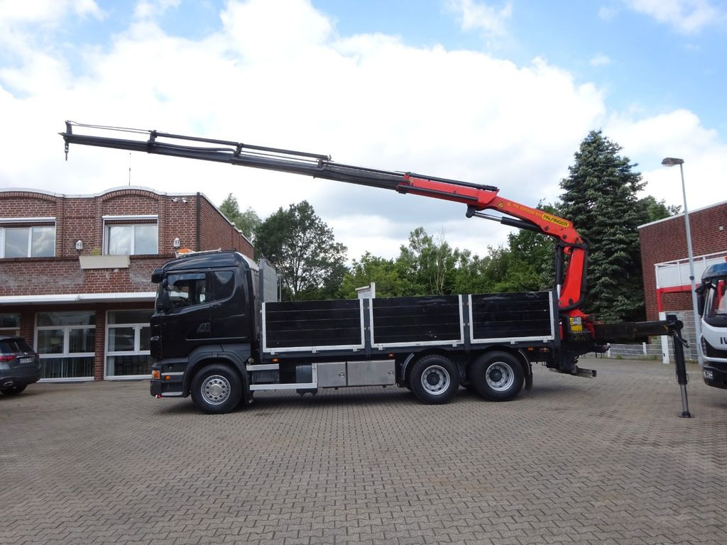 Scania R620 V8 Pritsche + PALFINGER 22002EH Kran Scania R620 V8 Pritsche + PALFINGER 22002EH Kran - Kravas auto ar manipulatoru, Bortu kravas automašīna/ Platforma: foto 1 Scania R620 V8 Pritsche + PALFINGER 22002EH Kran Scania R620 V8 Pritsche + PALFINGER 22002EH Kran - Kravas auto ar manipulatoru, Bortu kravas automašīna/ Platforma: foto 1