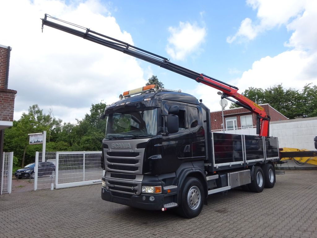Scania R620 V8 Pritsche + PALFINGER 22002EH Kran - Kravas auto ar manipulatoru, Bortu kravas automašīna/ Platforma: foto 2 Scania R620 V8 Pritsche + PALFINGER 22002EH Kran - Kravas auto ar manipulatoru, Bortu kravas automašīna/ Platforma: foto 2