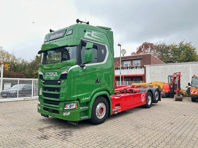 Scania S580 V8 MEILLER Abroller mit Lift+Lenkachse 6x2 - Pacēlājs ar āķi: foto 3 Scania S580 V8 MEILLER Abroller mit Lift+Lenkachse 6x2 - Pacēlājs ar āķi: foto 3