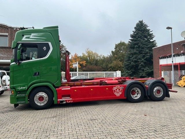 Scania S580 V8 MEILLER Abroller mit Lift+Lenkachse 6x2 - Pacēlājs ar āķi: foto 5 Scania S580 V8 MEILLER Abroller mit Lift+Lenkachse 6x2 - Pacēlājs ar āķi: foto 5