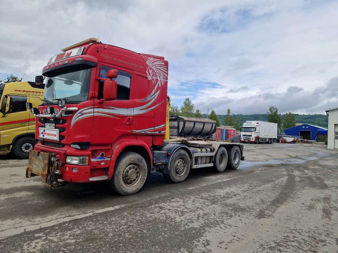 Scania R580 Brøytebil med sideplog og hydraulisk saltsystem - Pacēlājs ar āķi: foto 2 Scania R580 Brøytebil med sideplog og hydraulisk saltsystem - Pacēlājs ar āķi: foto 2