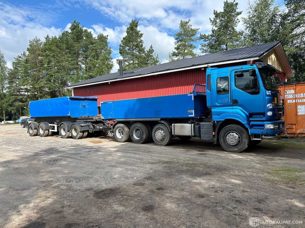 Sisu R500E 13M & Jyki 4-akselinen kasettiyhdistelmä, 2008, Kauhava - Kravas automašīna pašizgāzējs: foto 1 Sisu R500E 13M & Jyki 4-akselinen kasettiyhdistelmä, 2008, Kauhava - Kravas automašīna pašizgāzējs: foto 1