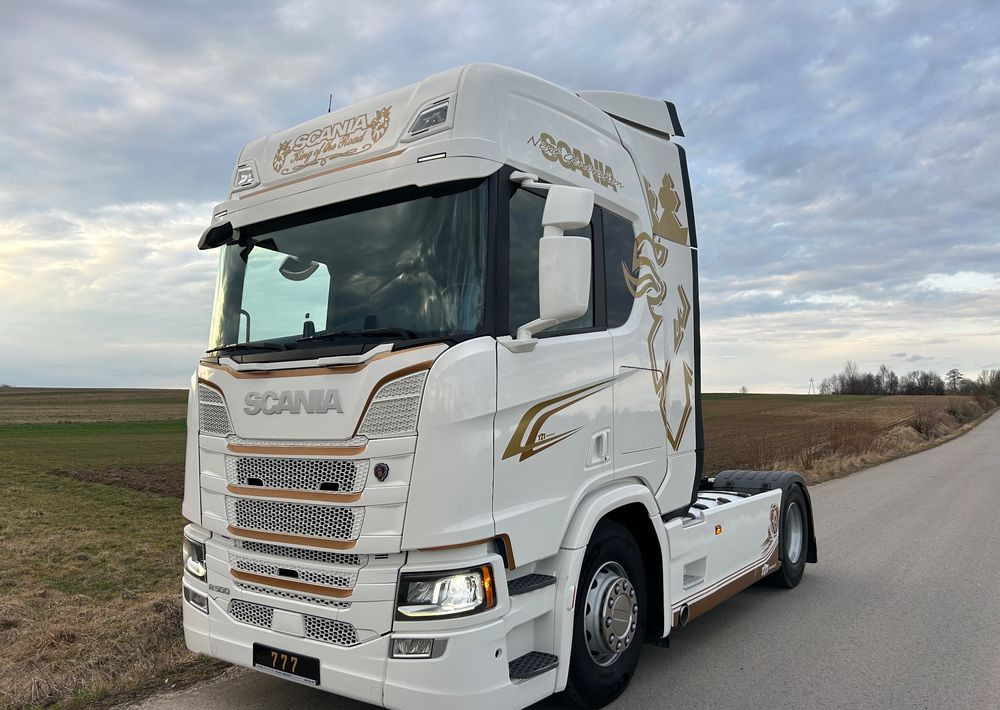 Vilcējs Scania R500 FULL AIR 2019 10x poduszki KLIMA POSTOJOWA / RETARDER / FULL SPOJLER / TOP STAN / od jedynego właściciela ! HYDRAULIKA spod beczki spożywczej ! / do wywrotu ruchomej podłogi beczki TOP TOP: foto 1