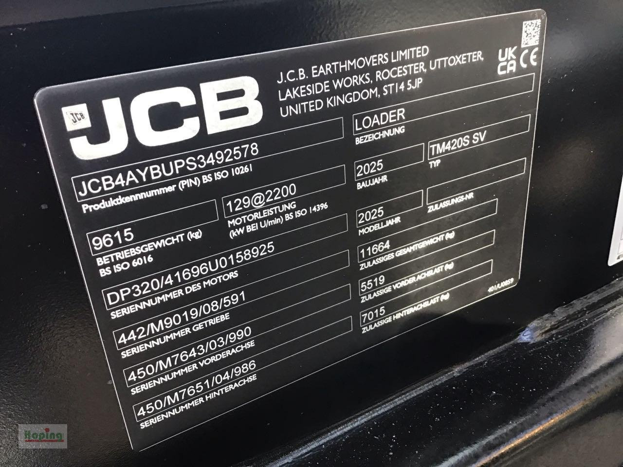 JCB TM420S AGRI - Stufe V - Teleskopiskais riteņu iekrāvējs: foto 5 JCB TM420S AGRI - Stufe V - Teleskopiskais riteņu iekrāvējs: foto 5
