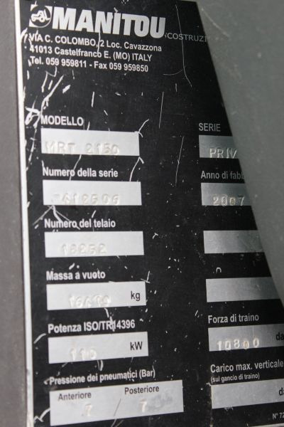 Teleskopiskais iekrāvējs Manitou MRT 2150 Privilege Ładowarka 4x4 obrotowa teleskopowa 21 m telehandler rotating: foto 17