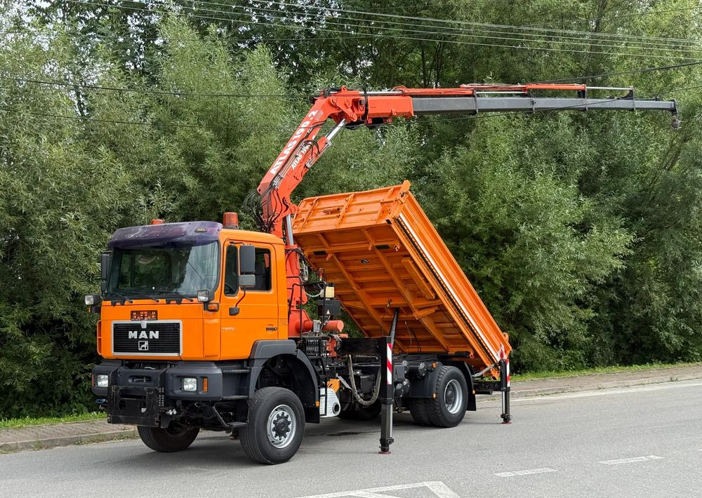 MAN * FE 410 A * MAN * 4x4 * HDS ATLAS 190 * Kiper Wywrotka * Bardzo Dobry Stan * Sprowadzony - Kravas automašīna pašizgāzējs, Kravas auto ar manipulatoru: foto 1 MAN * FE 410 A * MAN * 4x4 * HDS ATLAS 190 * Kiper Wywrotka * Bardzo Dobry Stan * Sprowadzony - Kravas automašīna pašizgāzējs, Kravas auto ar manipulatoru: foto 1
