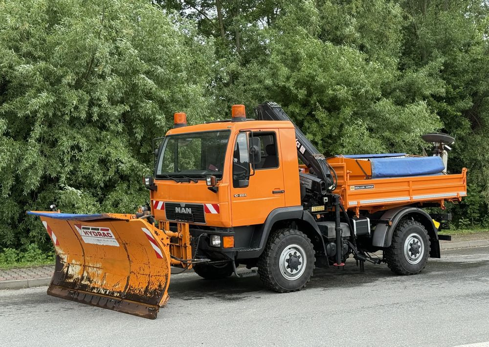 MAN * MAN LE 10.220 *Kiper Wywrotka * 4x4 * Pług Piaskarka * Zimowe Utrzymanie * Sprowadzony * HDS MKG * - Kravas automašīna pašizgāzējs: foto 1 MAN * MAN LE 10.220 *Kiper Wywrotka * 4x4 * Pług Piaskarka * Zimowe Utrzymanie * Sprowadzony * HDS MKG * - Kravas automašīna pašizgāzējs: foto 1