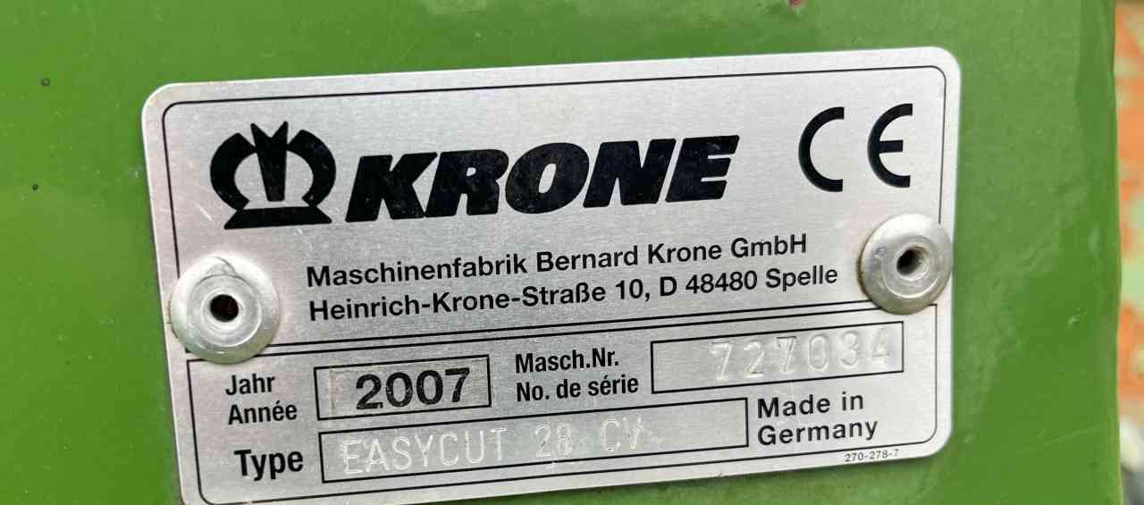 Krone Easycut 28 CV frontmaaier, schijvenmaaier, mower Hooibouwmachines - Pļāvējs: foto 5 Krone Easycut 28 CV frontmaaier, schijvenmaaier, mower Hooibouwmachines - Pļāvējs: foto 5
