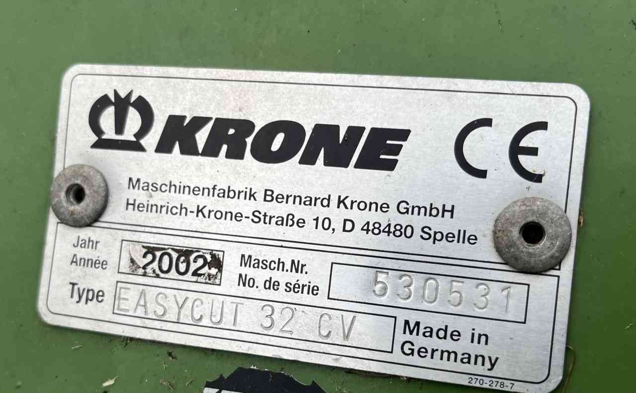 Krone Easycut 320 CV frontmaaier weidebouwmachines - Pļāvējs: foto 3 Krone Easycut 320 CV frontmaaier weidebouwmachines - Pļāvējs: foto 3