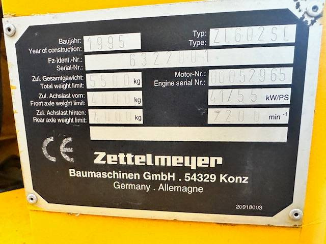 Riteņu iekrāvējs Zettelmeyer ZL602SL Shovel: foto 18