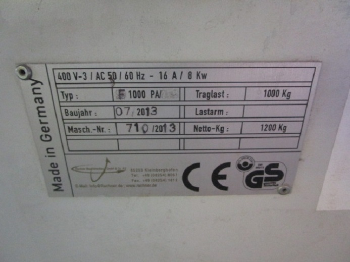 STAPELWENDER RACHNER F 1000 MIT LÜFTER UND RÜTTLER - Drukas iekārtas: foto 4 STAPELWENDER RACHNER F 1000 MIT LÜFTER UND RÜTTLER - Drukas iekārtas: foto 4