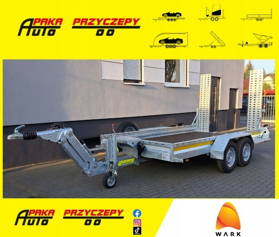 PRZYCZEPA WARK KHD DO MINIKOPARKI KOPARKI REGULOWANY DYSZEL DMC 3500 / WARK KHD TRAILER FOR MINI EXCAVATOR WITH ADJUSTABLE DRAWBAR DMC 3500 - Celtniecības tehnikas piekabe: foto 1 PRZYCZEPA WARK KHD DO MINIKOPARKI KOPARKI REGULOWANY DYSZEL DMC 3500 / WARK KHD TRAILER FOR MINI EXCAVATOR WITH ADJUSTABLE DRAWBAR DMC 3500 - Celtniecības tehnikas piekabe: foto 1