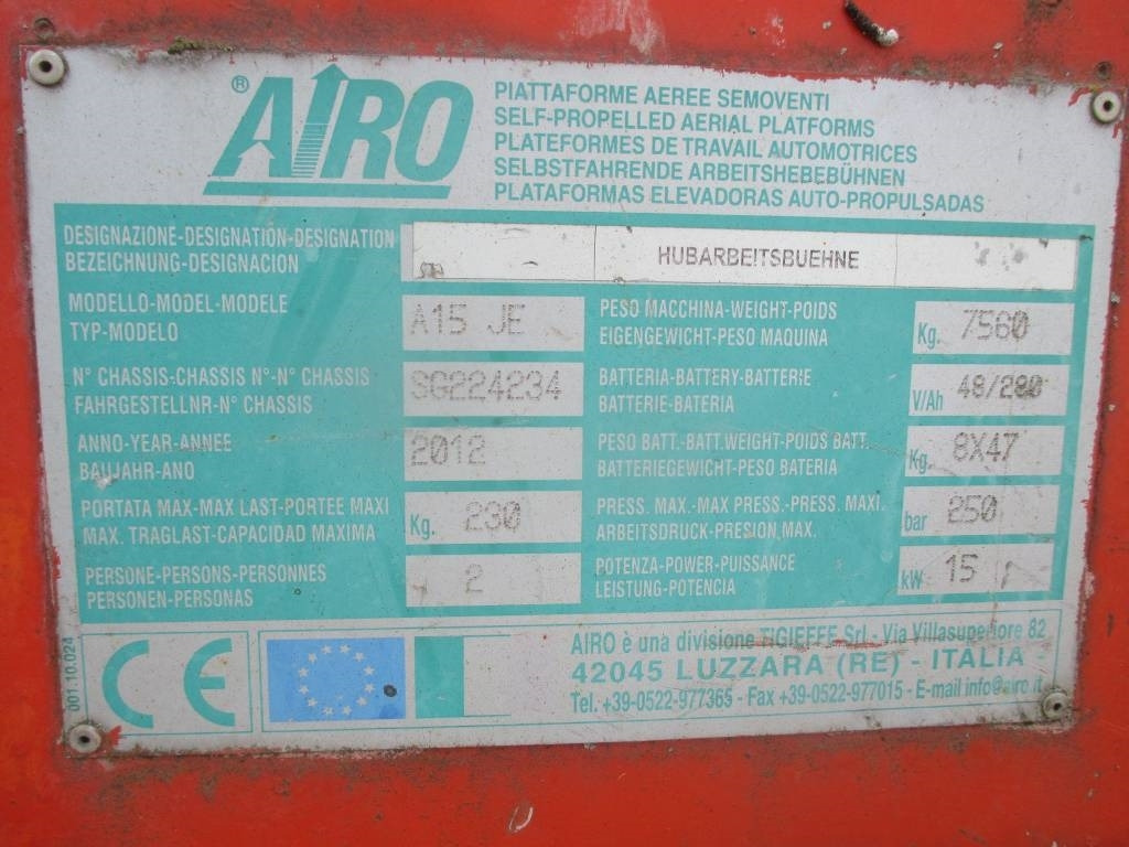 Izlices pacēlājs Airo A 15 JE: foto 21