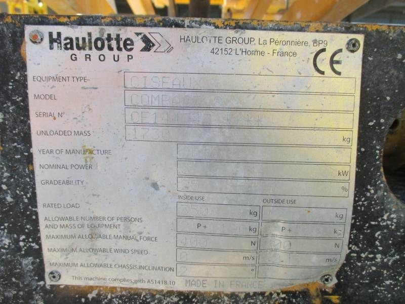 Haulotte Compact 8 - Šķērveida pacēlājs: foto 4 Haulotte Compact 8 - Šķērveida pacēlājs: foto 4