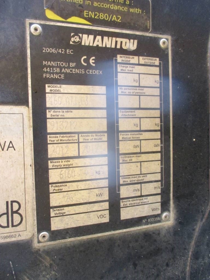Izlices pacēlājs Manitou 160 ATJ: foto 15