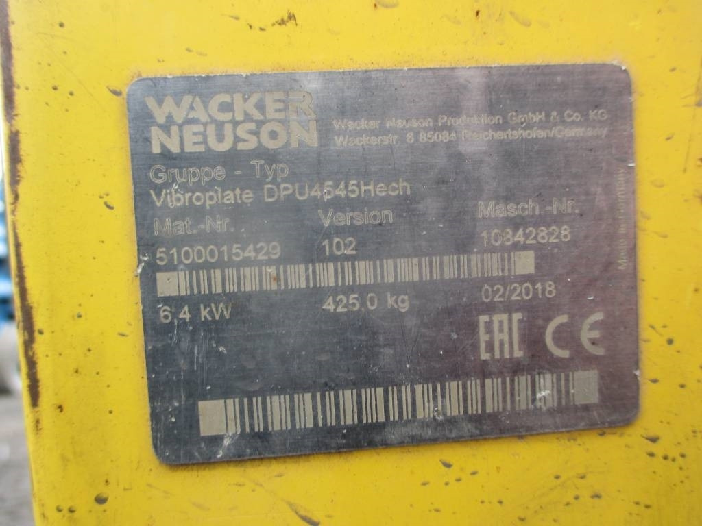 Vibrobliete Wacker Neuson DPU 4545 HE: foto 6