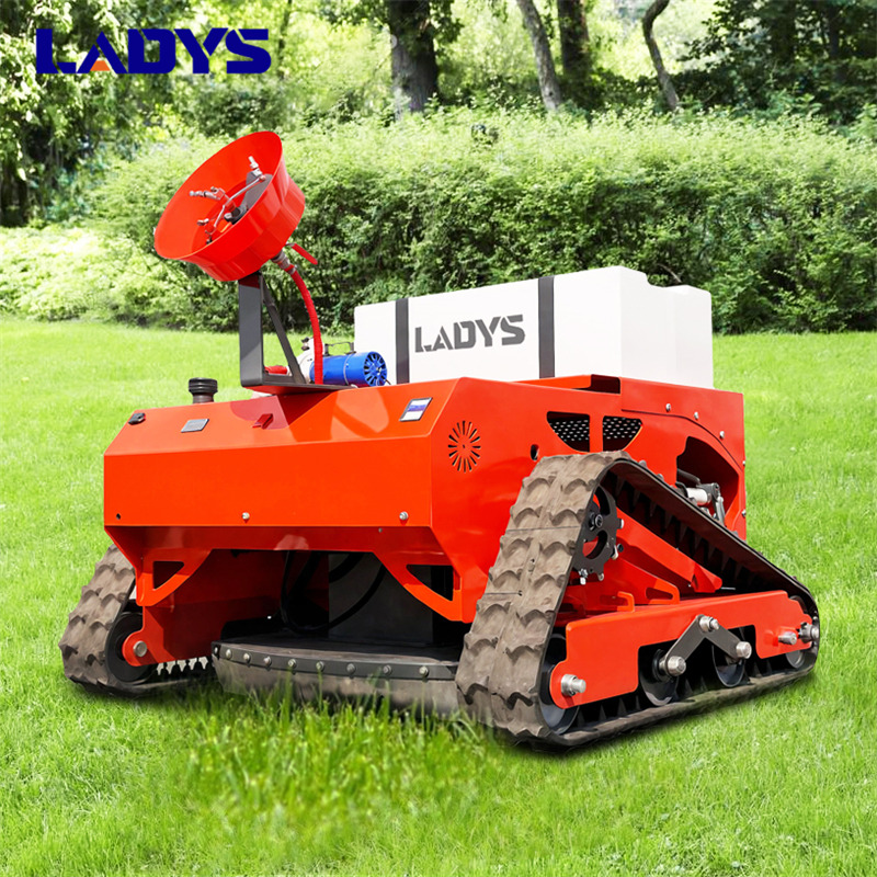 LADYS LD1000 Multi-function remote control lawn mower Track crawler gasoline gas All-terrain Agricultural Sprayers Pesticide spraying lawn mower for sale - Zāles pļāvējs: foto 1 LADYS LD1000 Multi-function remote control lawn mower Track crawler gasoline gas All-terrain Agricultural Sprayers Pesticide spraying lawn mower for sale - Zāles pļāvējs: foto 1