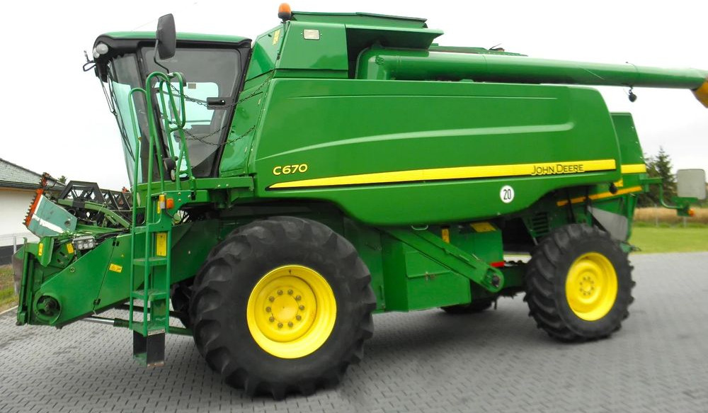 John Deere C 670 2008 Rok, heder 7,6m, 1900 mtg, Nie Malowany, Stan Idealny - Labības kombains: foto 3 John Deere C 670 2008 Rok, heder 7,6m, 1900 mtg, Nie Malowany, Stan Idealny - Labības kombains: foto 3