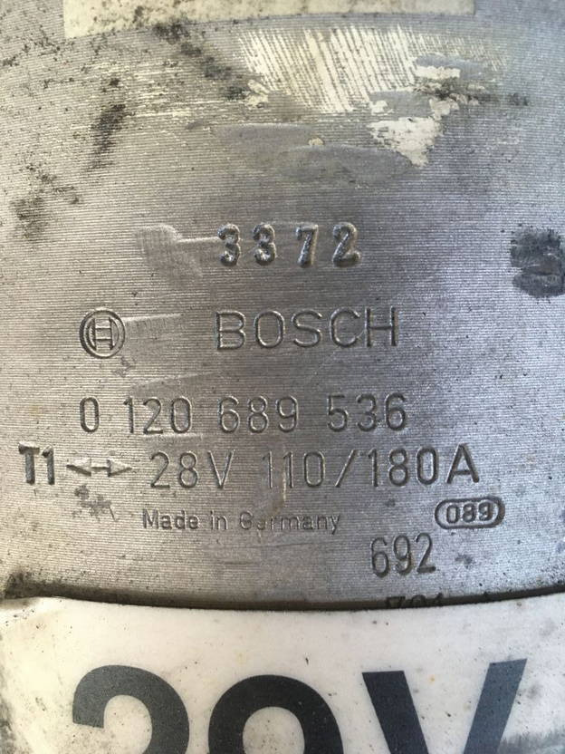 Bosch Bosch Lichtmaschine 180A 28V Bosch 0120689536 Generator Lima 0120689589 - Ģenerators: foto 2 Bosch Bosch Lichtmaschine 180A 28V Bosch 0120689536 Generator Lima 0120689589 - Ģenerators: foto 2