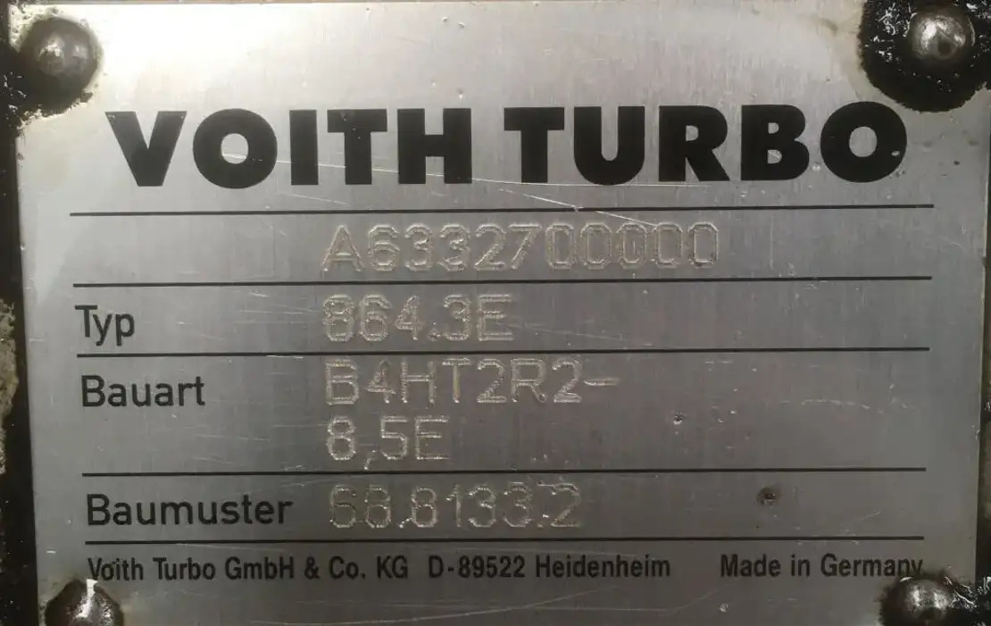 Mercedes-Benz Voith 864.3E Busgetriebe B4HT2R2 -8.5E Mercedes Citaro LE A6332700 - Transmisija - Autobuss: foto 2 Mercedes-Benz Voith 864.3E Busgetriebe B4HT2R2 -8.5E Mercedes Citaro LE A6332700 - Transmisija - Autobuss: foto 2