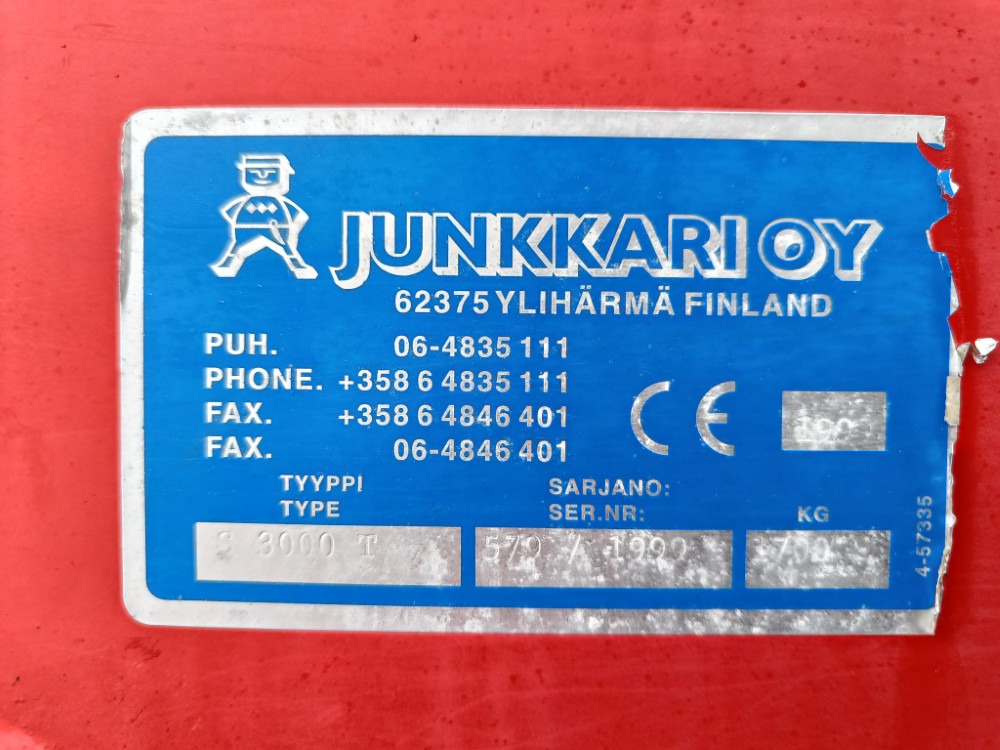 Kombinētā sējmašīna Junkkari Simulta S3000T Takapyöräkone kiekkovantailla: foto 6