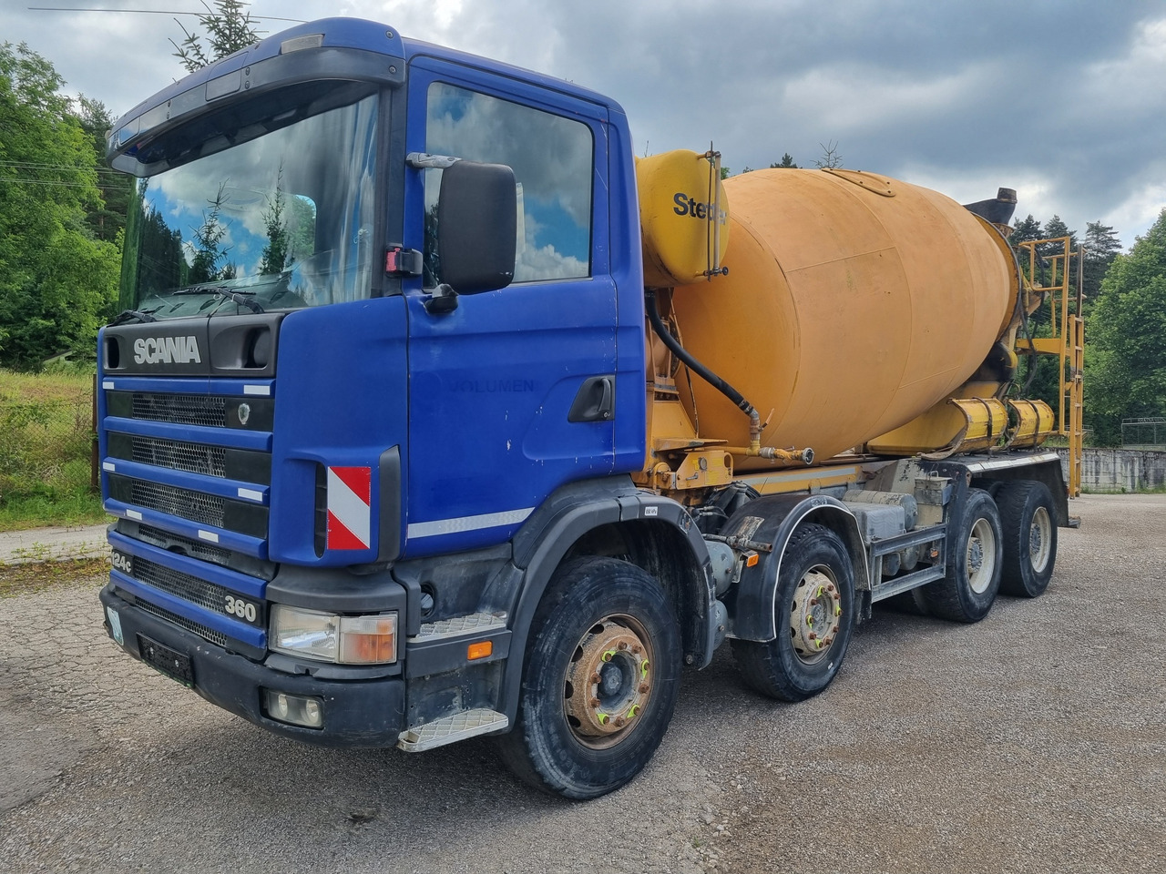 SCANIA R 124 CB8X4HZ 360 mixer - Betonvedējs: foto 1 SCANIA R 124 CB8X4HZ 360 mixer - Betonvedējs: foto 1