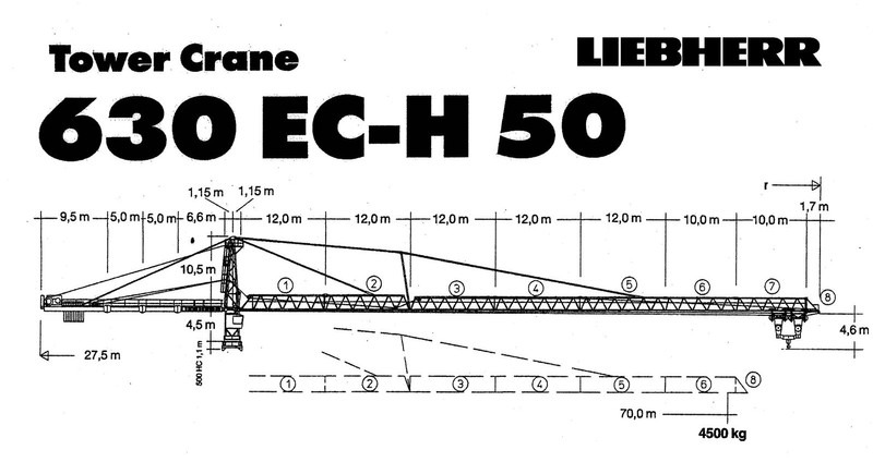 Liebherr 630EC-H50 - Torņa celtnis: foto 1 Liebherr 630EC-H50 - Torņa celtnis: foto 1