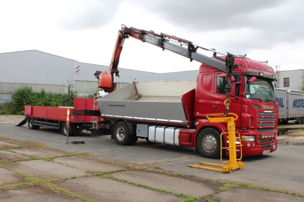 SCANIA R480 PALFINGER PK16000, EURO 5, CRANE FORKS - Kravas automašīna pašizgāzējs, Kravas auto ar manipulatoru: foto 2 SCANIA R480 PALFINGER PK16000, EURO 5, CRANE FORKS - Kravas automašīna pašizgāzējs, Kravas auto ar manipulatoru: foto 2