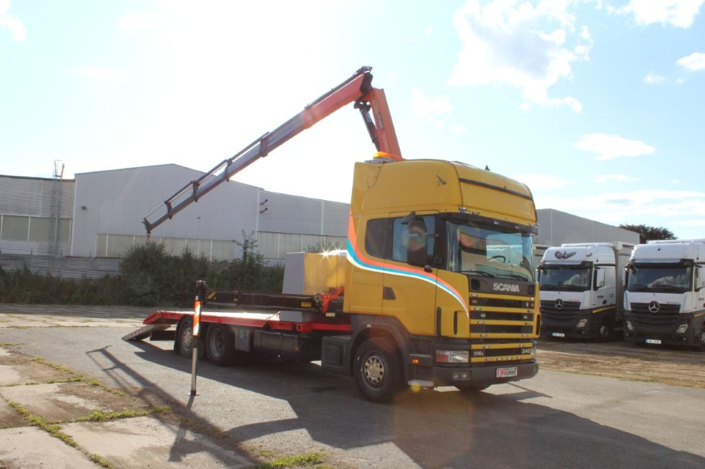 Scania R 114 LB340 6X2 L PALFINGER PK16502 - Autovedējs, Kravas auto ar manipulatoru: foto 1 Scania R 114 LB340 6X2 L PALFINGER PK16502 - Autovedējs, Kravas auto ar manipulatoru: foto 1