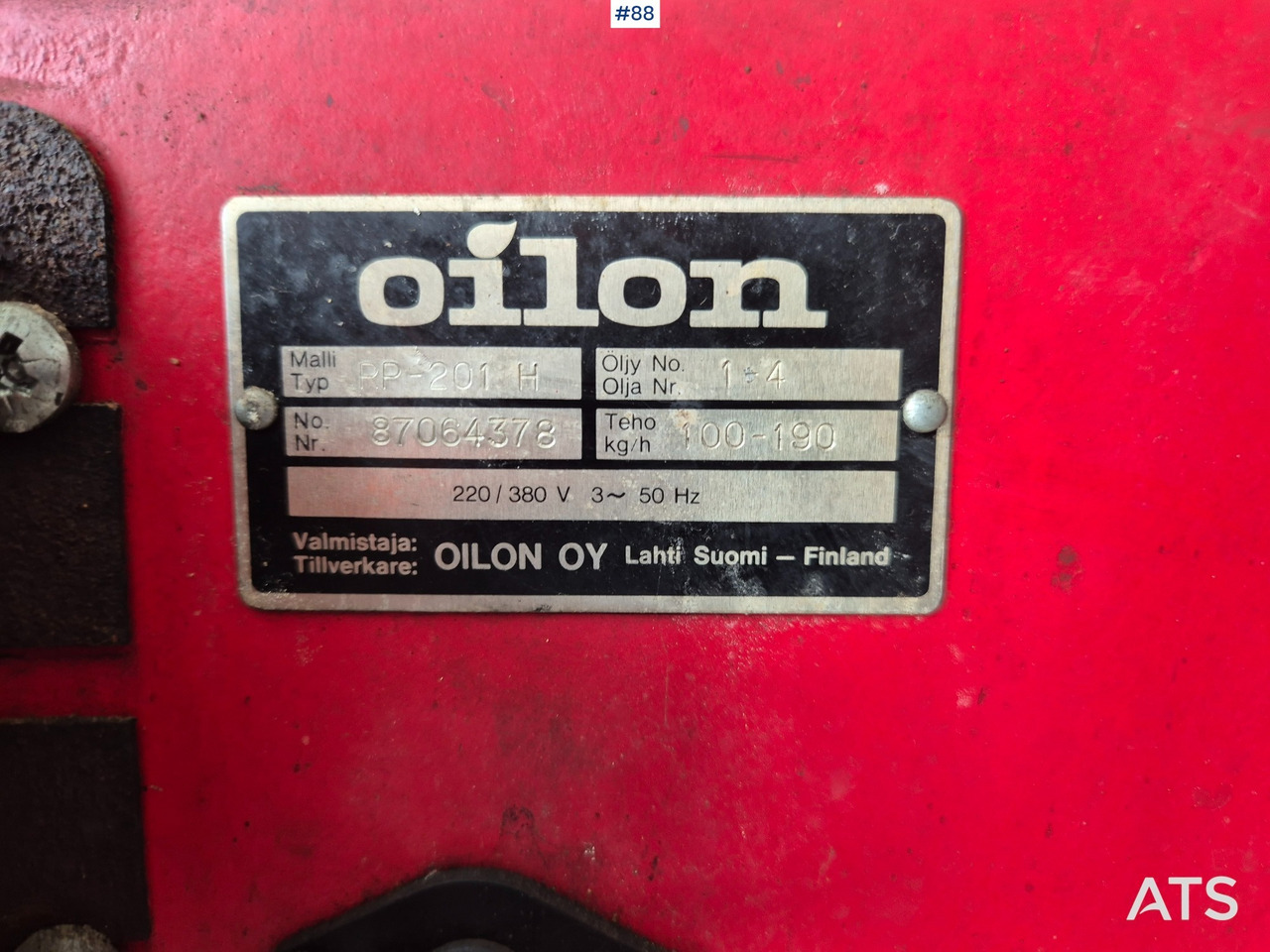 1997 Lämpökontti Oilon RP-201 H - Jūras konteiners: foto 4 1997 Lämpökontti Oilon RP-201 H - Jūras konteiners: foto 4