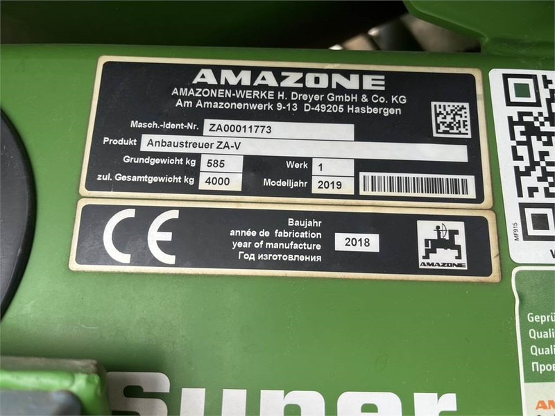 Minerālmēslu izkliedētājs Amazone ZA-V 3200: foto 8