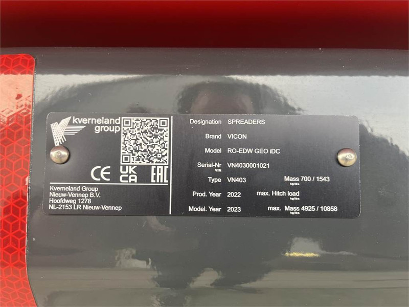 Kverneland RO-EDW GEO SPREAD 1875 - Minerālmēslu izkliedētājs: foto 5 Kverneland RO-EDW GEO SPREAD 1875 - Minerālmēslu izkliedētājs: foto 5