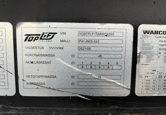 Puspiekabe pašizgāzējs Toplift17m 112m3 Sivukippi: foto 9
