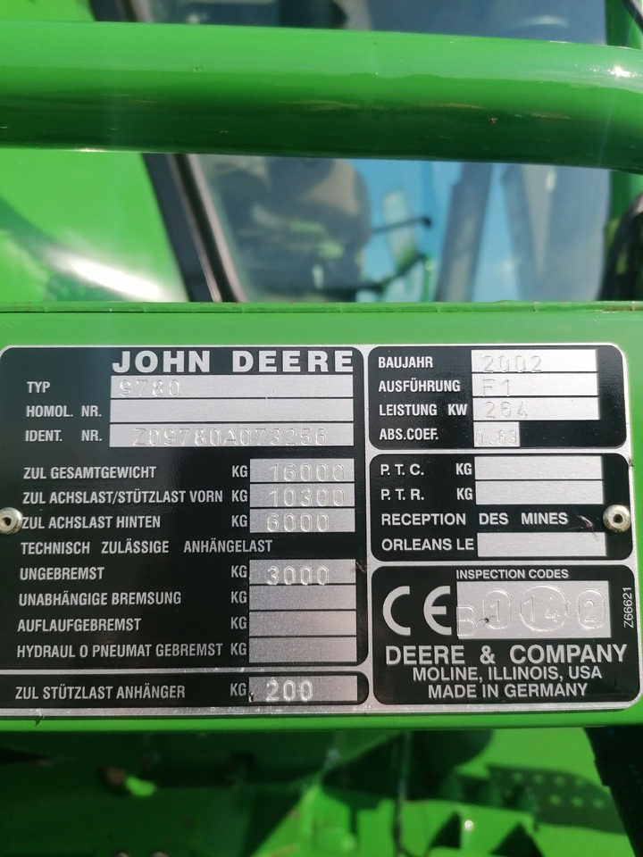 JOHN DEERE CTS 9780 - Labības kombains: foto 4 JOHN DEERE CTS 9780 - Labības kombains: foto 4