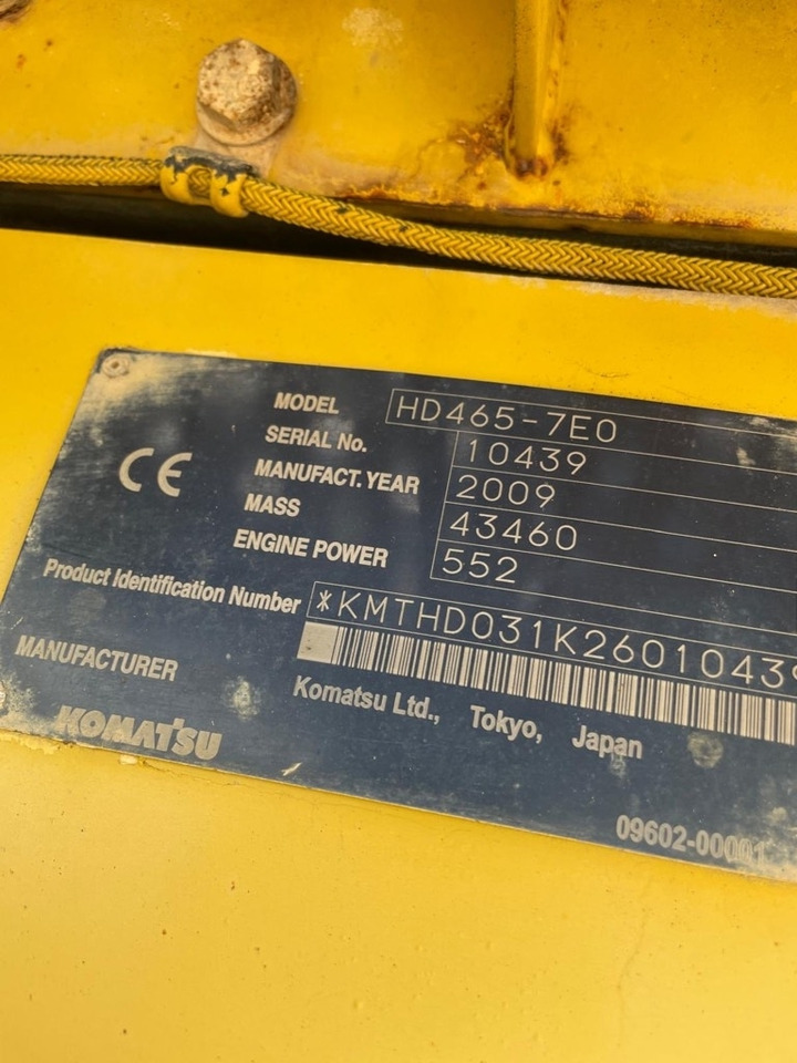 Komatsu HD 465-7E0, HD 405-7, HD 405-6, total 4 pcs - Karjeru pašizgāzējs: foto 4 Komatsu HD 465-7E0, HD 405-7, HD 405-6, total 4 pcs - Karjeru pašizgāzējs: foto 4
