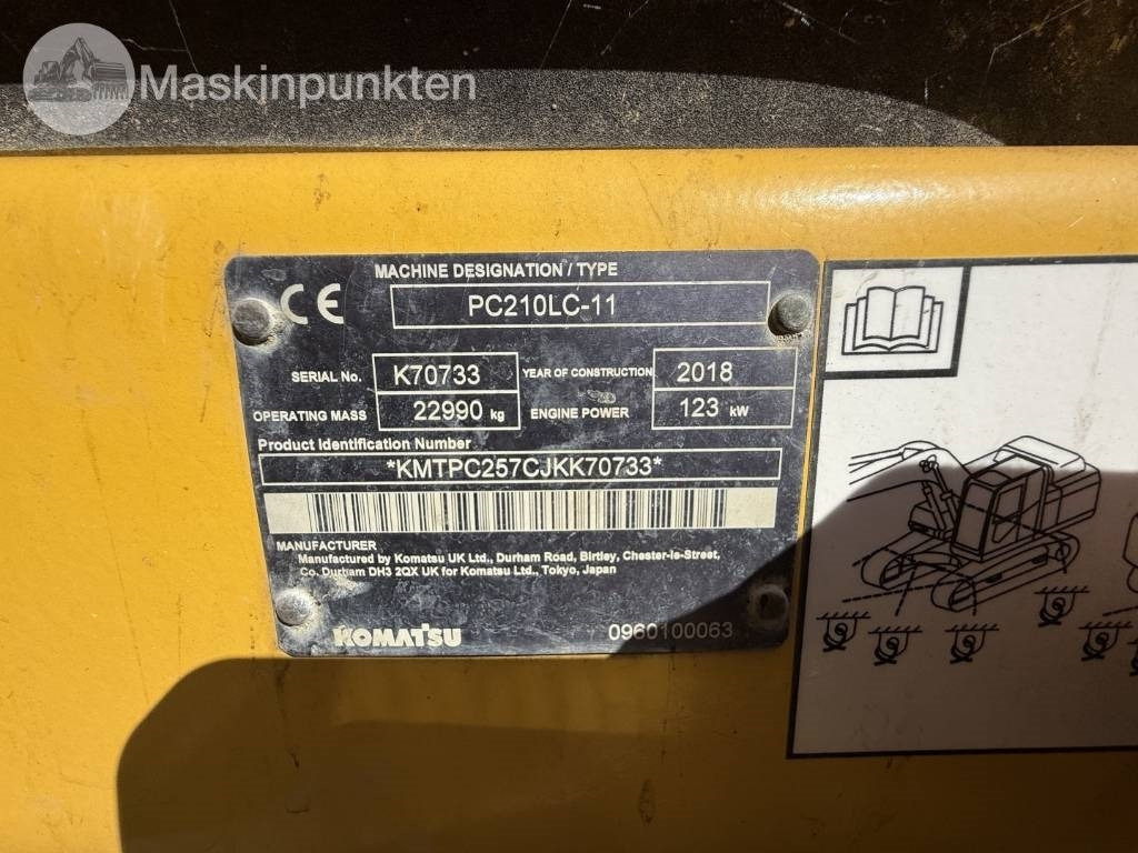 Komatsu PC 210 LC-11  līzingu Komatsu PC 210 LC-11: foto 7