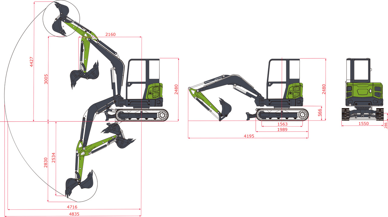 Jaunā Mini-ekskavators ZAOX ZA28A: foto 11