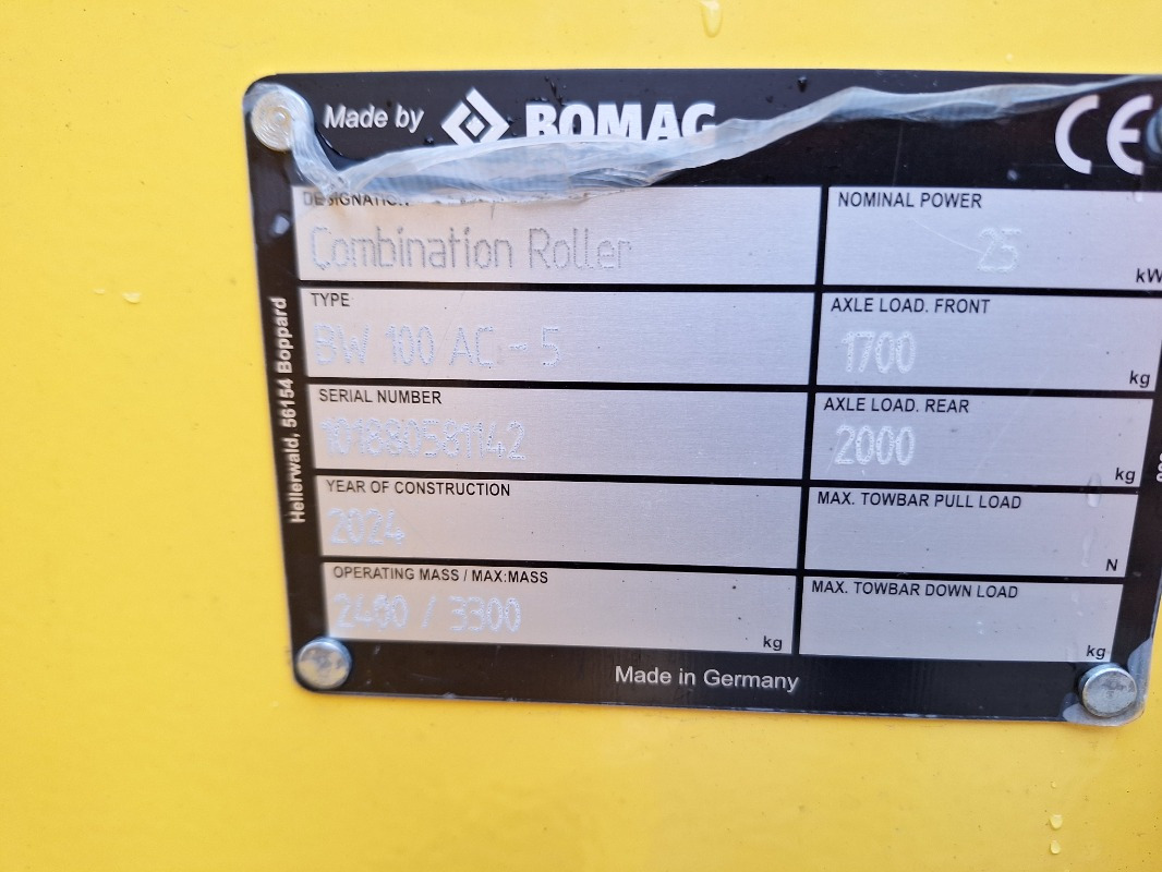 Jaunā Veltnis BOMAG DE BW 100 AC-5  Stage V/Tier 4f: foto 17