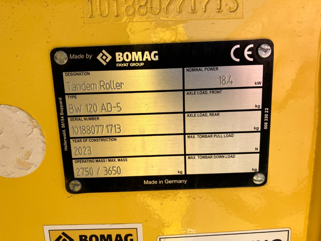 BOMAG DE BW 120 AD-5 Stage V/Tier 4f - Veltnis: foto 2 BOMAG DE BW 120 AD-5 Stage V/Tier 4f - Veltnis: foto 2