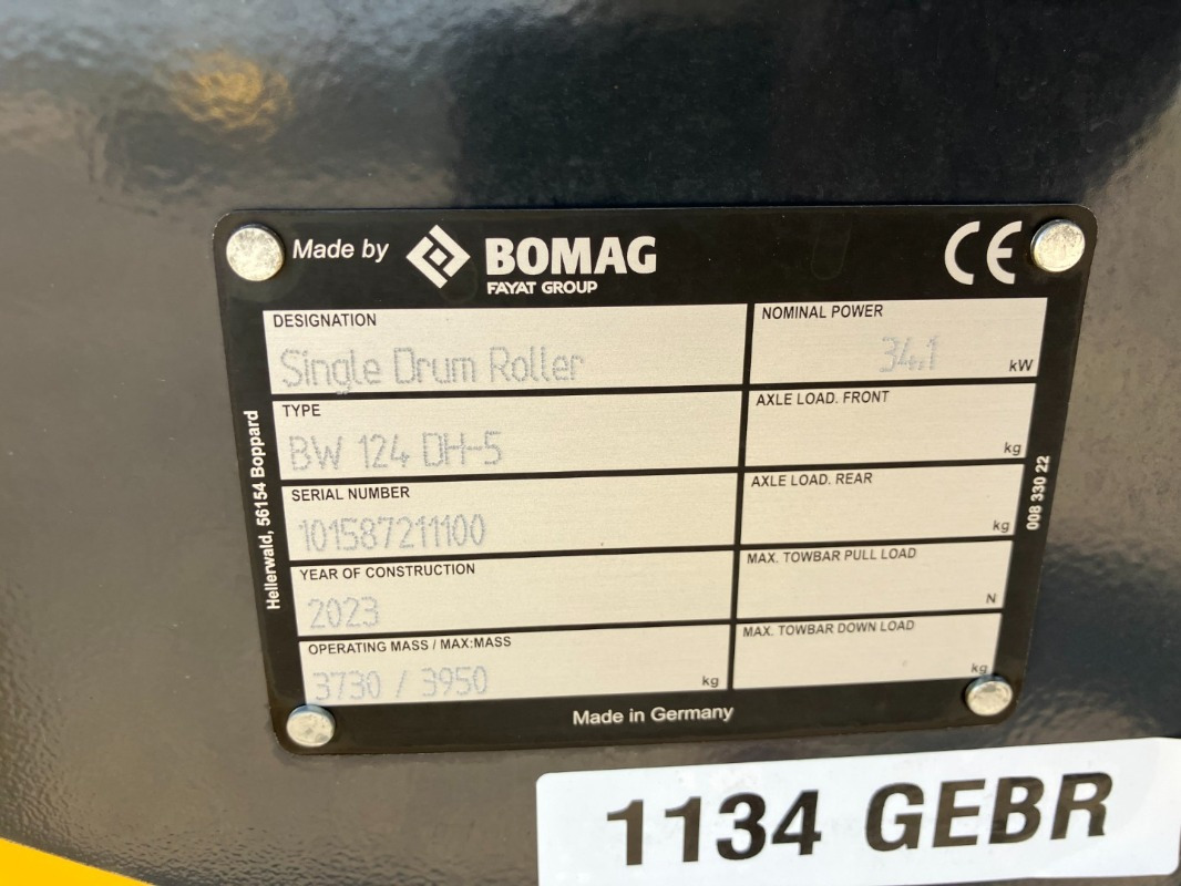 BOMAG DE BW 124 DH-5 Stage V/Tier 4f - Veltnis: foto 2 BOMAG DE BW 124 DH-5 Stage V/Tier 4f - Veltnis: foto 2